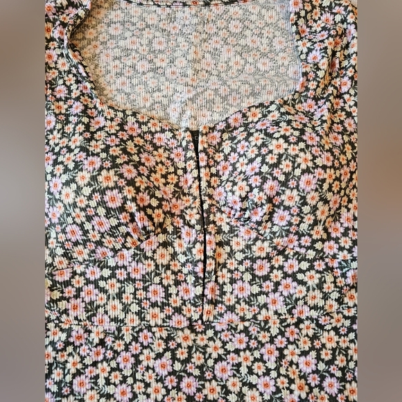 No Boundaries Plus Size 1X Floral Multicolor Sweetheart Mini Dress Spring - Picture 3 of 10